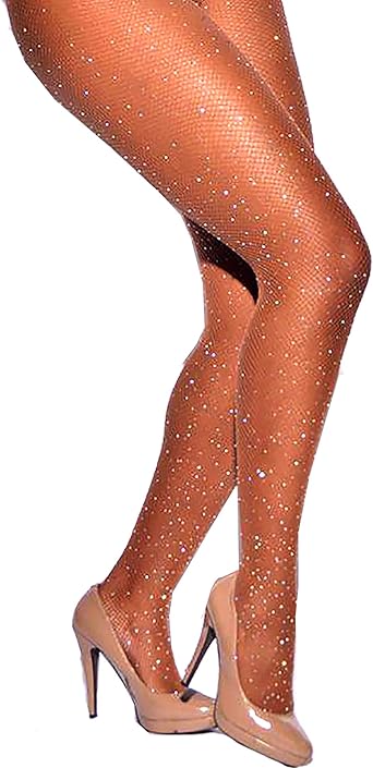 plus size rhinestone fishnet tights