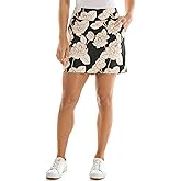 Zac & Rachel Women's New Millennium Pull-On Skort, Black/Coconut/Tobacco, 16