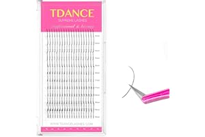 TDANCE Spikes Lash Extensions, Lash Spikes Thickness 0.07 D Curl Mix 14-19mm Matte Black Eyelash Extensions Spikes Lashes(Spikes,D-0.07,14-19mm)