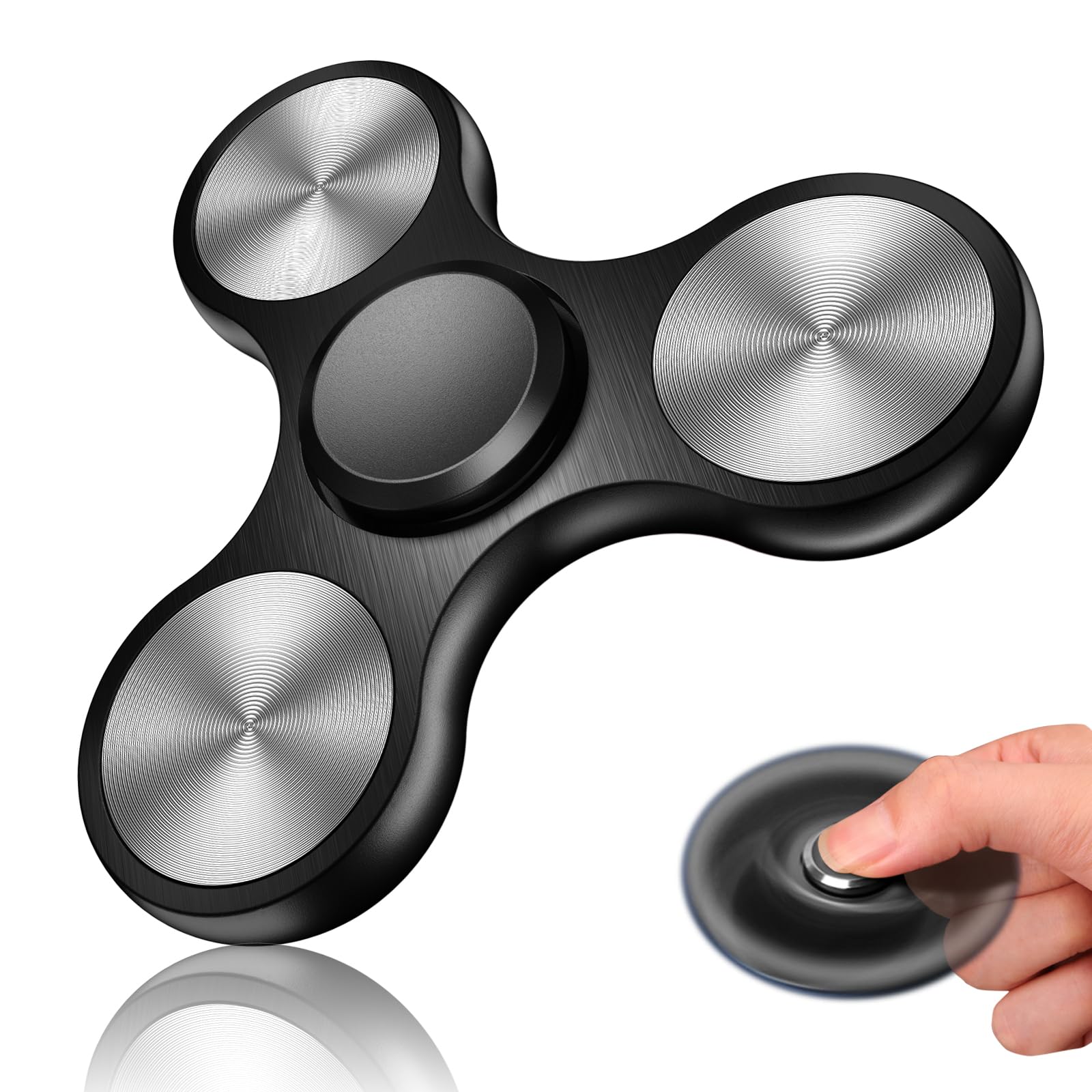 Photo 1 of Fidget Spinners Toy, 3-8 Min Spins Time Stainless Steel Bearing Metal Fidget Spinner, EDC ADHD Stress Anxiety Relieves Fidgets Finger Toys, Novelty Toy for Kids and Adults
