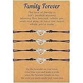HUASAI 2/3/4/5 Pcs Family Bracelets Knot Matching Bracelet for Best Friends Mother Daughter Jewelry Valentines Day Gifts for Him Her