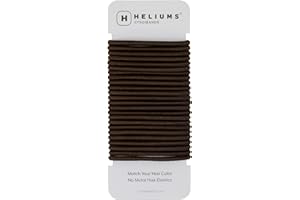 Cyndibands Elastic Hair Ties - Dark Brown - 24 Count, 4mm x 4.5cm Diameter Ponytail Holders