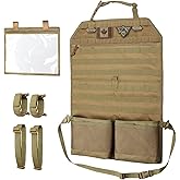 WYNEX Tactical Car Seat Back Organizer with Gun Rack, Upgrade Tactical MOLLE Seatback Cover Protector Universal Fit Vehicles 