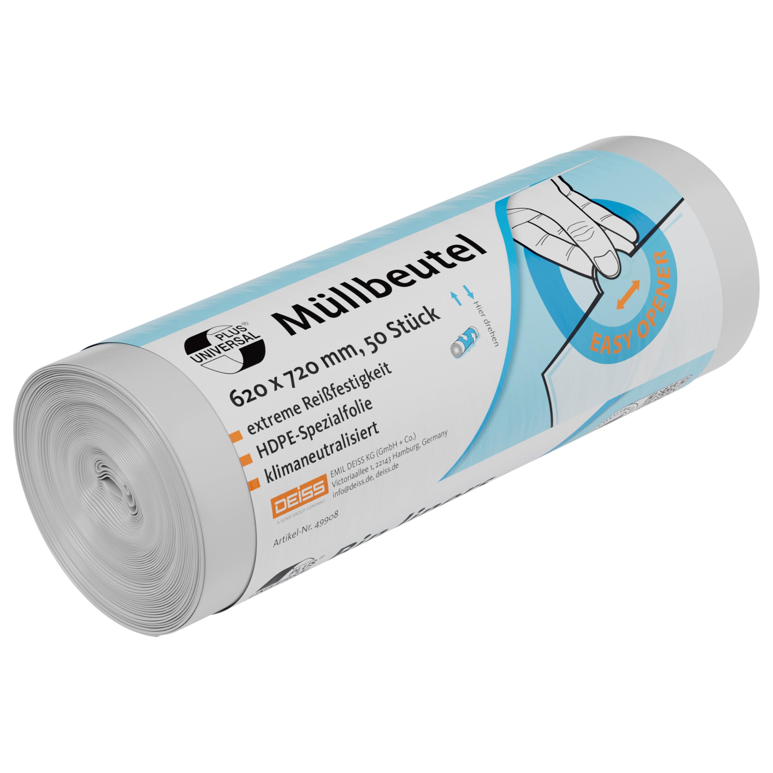 DEISS UNIVERSAL Pouch with Transparent Printed Sleeves, 50 Per Roll