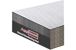 AggSound 197mil 8.61sqft Car Sound Deadening Material Mat - Automotive Carpet Sound Dampening, Auto Sound Deadener Foam RV Insulation Car Audio Accessories, Heat Insulation for Floor, Door, Truck