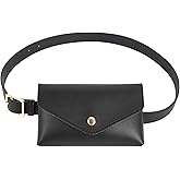 Women Mini Faux Leather Fanny Pack Waist Bag with Belt Travel Cell Phone Bag