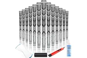CHAMPKEY Golf Grips 13 Pack | Come with Solvent,15 Tapes,Vise Clamp and Hook Blade | All Weather Control and High Feedback Golf Club Grips