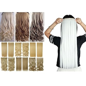 Amazon Com Sexybaby Straight Clip In Synthetic Hair Extensions