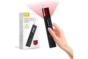 HIKONIA Hidden Camera Detectors, Anti-Spy Camera Finder Detectors, Portable Camera Detector, Bug Detectors, GPS Tracking Detectors for Hotels Home Office Car Travel Indoor Outdoor Use