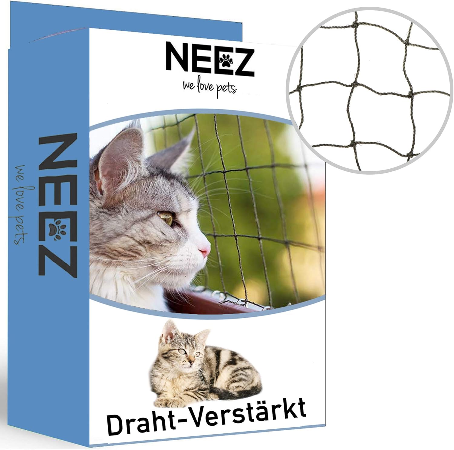 Red Para Gatos Leroy Merlin Neez - Red reforzada de alambre para gatos, para balcón y ventana, 3