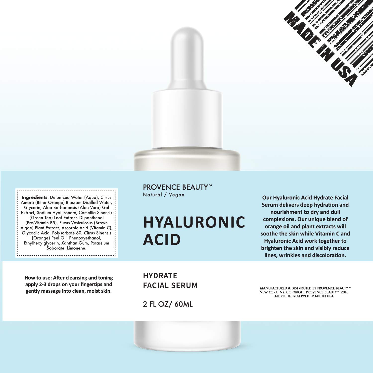provence beauty hyaluronic acid hydrate facial serum