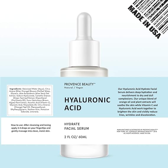 provence beauty hyaluronic acid hydrate facial serum