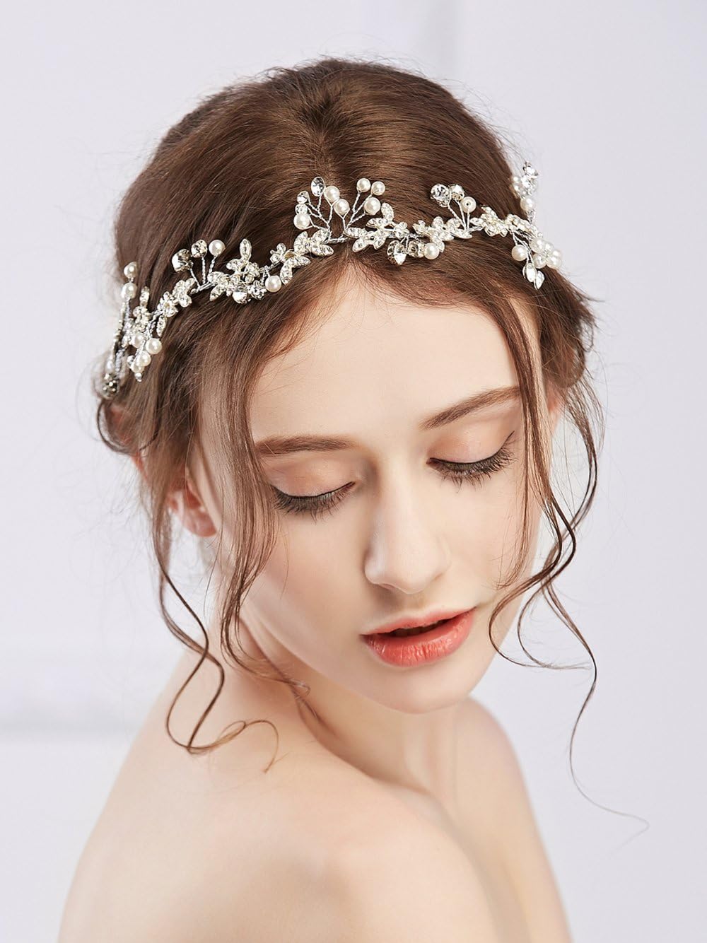 Missgace Bridal Crystal Vintage Headband Wedding Rhinestones