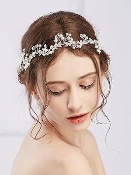 Missgace Bridal Crystal Vintage Headband Wedding Rhinestones