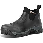 Men's Muck Boots Waterproof Rubber Ankle Boots for Hunting Fishing | Ideal for Fall Cleanup Cold Weather | Wide Fit, Non-Slip &amp; Breathable 3.5mm Neoprene, Perfect for Dog Walking and Yard Chores