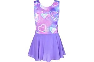 NOKECINA Girls Ballet Leotard with Skirt Sparkle Sleeveless Dance Dress Ballerina Dancewear Toddler Gymnastics Outfit