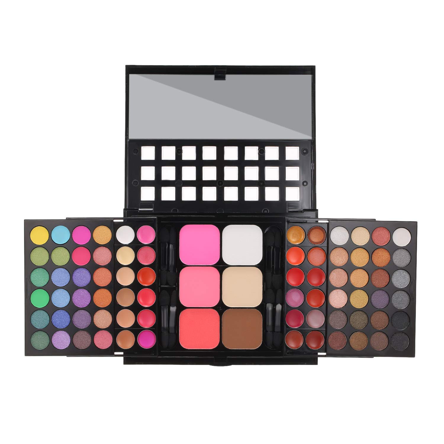 78 Colors Eyeshadow Palette, All-in-one Push-Pull Long Lasting Make Up Kits with 8 Brushes for Women & Girls
