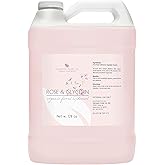 Rosewater Glycerin Mist Toner Bulk Spray Facial Body Floral Cleanser Pure Rose Hydrosol and Vegetable Glycerine Moisturizing Cleansing Toning Mix for Face Skin Hair Body (128 Ounces / 1 Gallon)