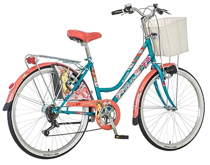 breluxx 26 Zoll Damenfahrrad Venera Fashion Secret Gabrielle Citybike Korb + Licht Retro Damenrad, 6 Gang Shimano