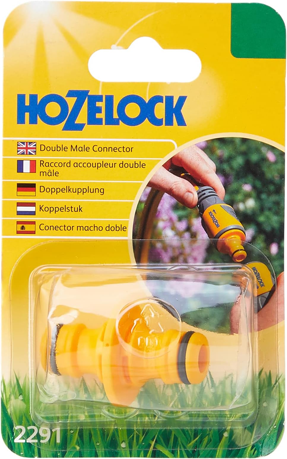 Hozelock 2291 Double Male Connector Garden Hose Fittings