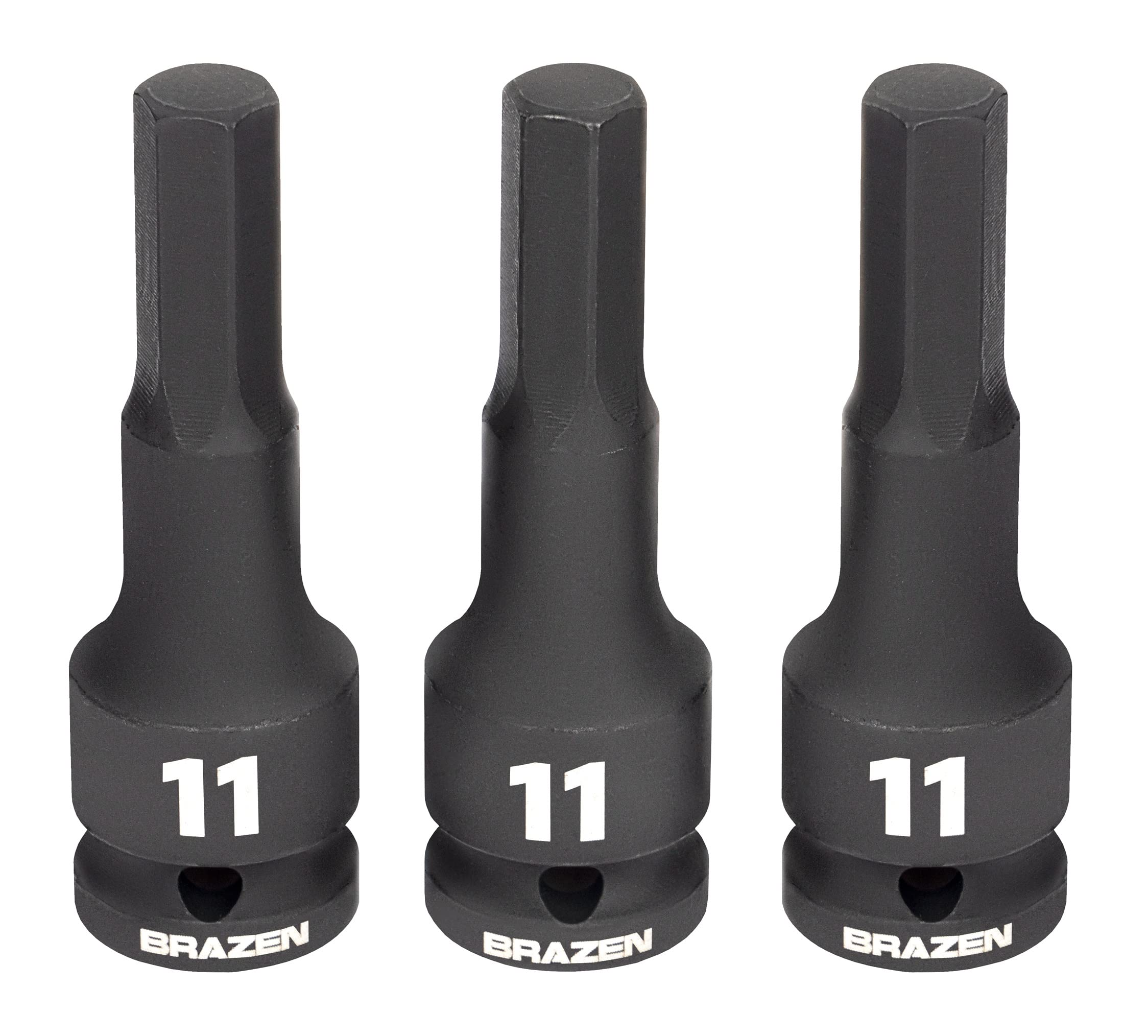 BRAZEN 11mm Impact Hex Bit Socket/Allen Driver