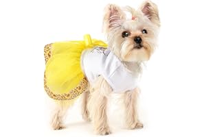SHIFENMEI Dog Dress Dog Dresses for Small Dogs Girl Mesh Puppy Dress Summer Dog Clothes Yorkie Chihuahua Teacup Outfits Clothing Apparel Pet Cat Princess Dress Dog Birthday Outfit