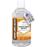 33RD PARALLEL SOAP CO. Sodium Lauryl Sulfate (SLS) Liquid (8oz) | Powerful Foaming Cleanser &amp; Emulsifier for Shampoos, Body Wash, Soaps, Detergents &amp; Household Cleaning Products | 8 OUNCES