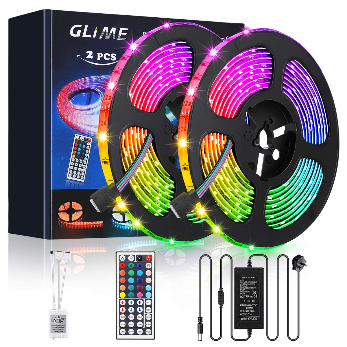 Buy GLIME LED Strip Lights, 10m 5050 RGB LED Light Strips with 12V 5A