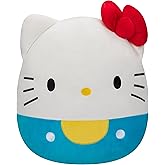 Squishmallows Original Sanrio 14in Hello Kitty in Blue Overalls &ndash; Official Jazwares Plush (Large)