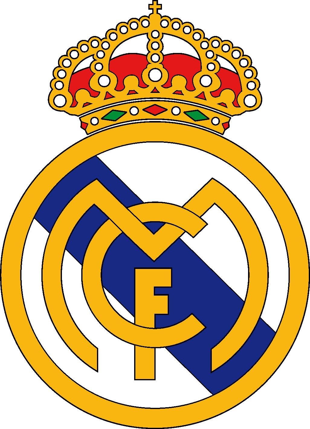 Real Madrid Football Logo Self-Adhesive Sticker, 60 cm