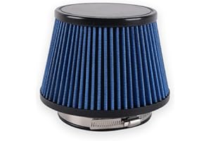 muge racing 4.5"/115mm Cold Air Intake Filter, High Performance, Washable Filter, Clamp-On Replacement Air Filter Mushroom Head Blue