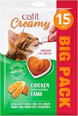 Catit Creamy Chicken & Lamb Lickable Cat Treats 15 x 10g Multipack