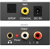 MICROWARE 192KHz DAC Converter Toslink to Analog Stereo RCA 3.5mm PS3 PS4 Xbox view 2