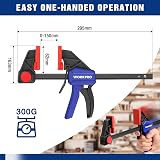 WORKPRO Ratchet Bar Clamp Set 150mm Jaw 285mm Spread 68kg 2-Pack view 2