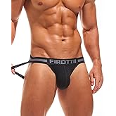 FIROTTII Mens Jockstrap Underwear Athletic Supporter Sexy Cotton Workout Briefs for Men
