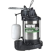 Wayne CDU980E 3/4 HP Submersible Cast Iron and Stainless Steel Sump Pump with Integrated Vertical Float Switch