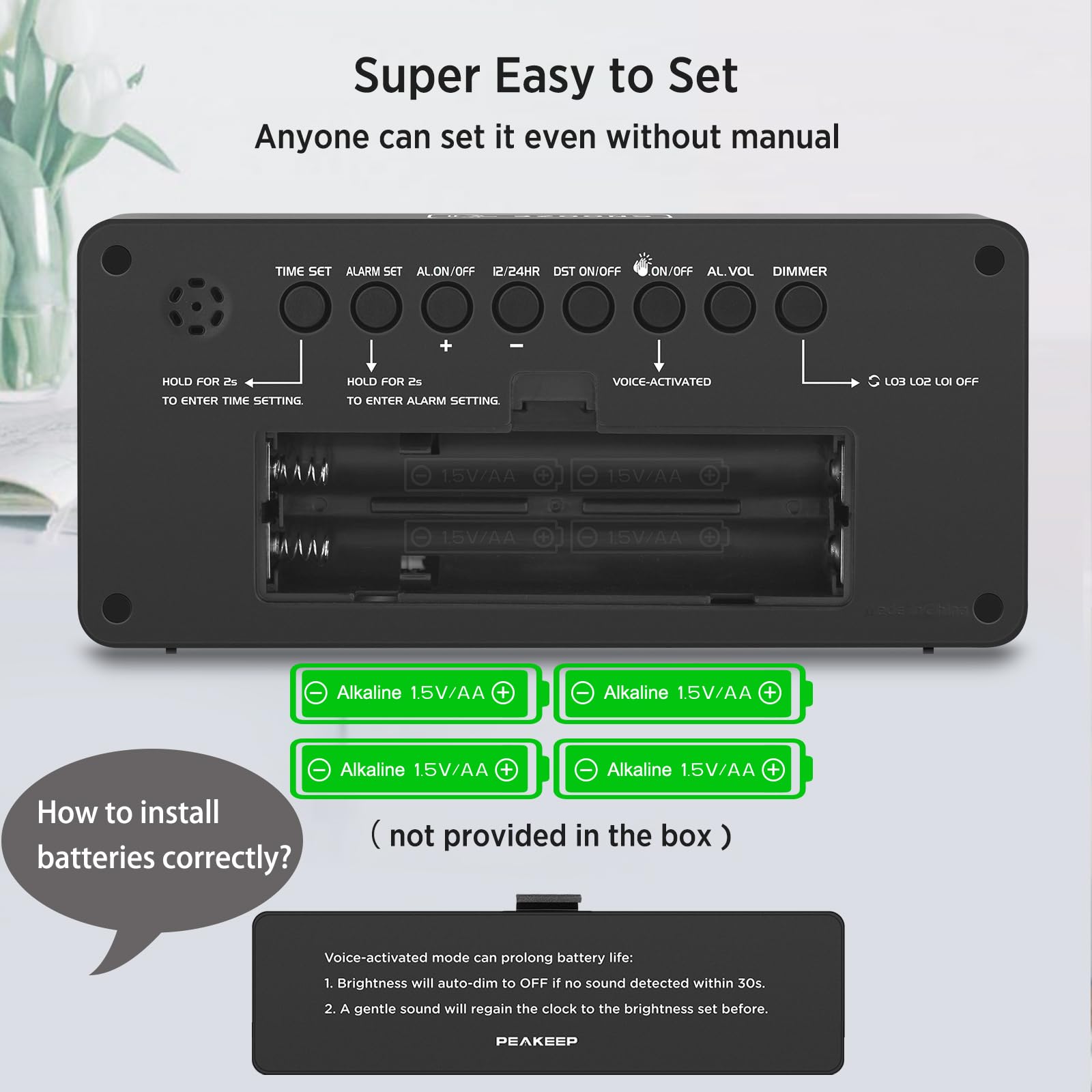 Battery Operated Digital Clock Alarm Clock For Bedrooms Cordless Battery operated digital clock alarm clock for bedrooms cordless