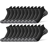 JOYNÉE 10 Pairs Mens Athletic Running Ankle Socks Men 10 Pack Low Cut Breathable Workout Socks,Sock Size:10-13