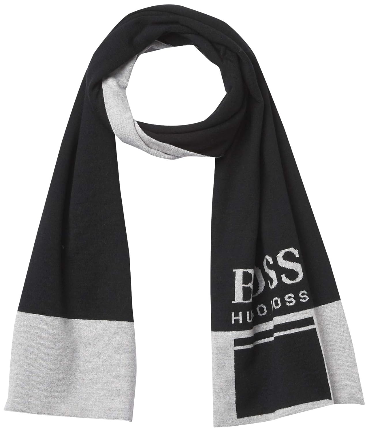 Buy BOSS HUGO BOSS Men's Scarf, Carbon Black/Light Grey, One Size at
