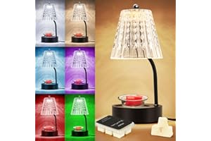 HITUITER Crystal Candle Warmer Lamp with led Color Changing, Electric Candle Lamp Warmer wtih Timer Candle Warmer Gifts for Mom Bedroom Home Decor