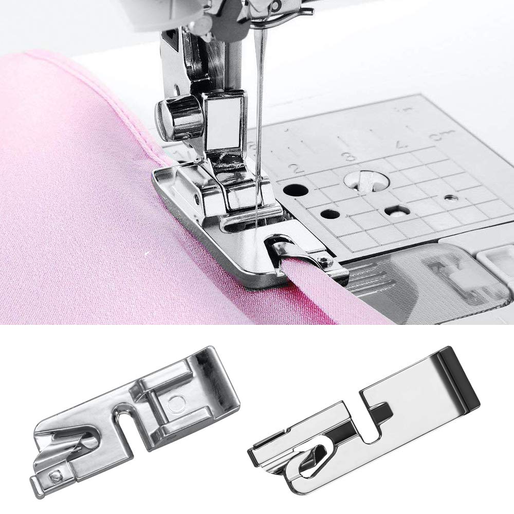3 Pieces Narrow Rolled Hem Foot Sewing Machine Presser Foot Set Fit All