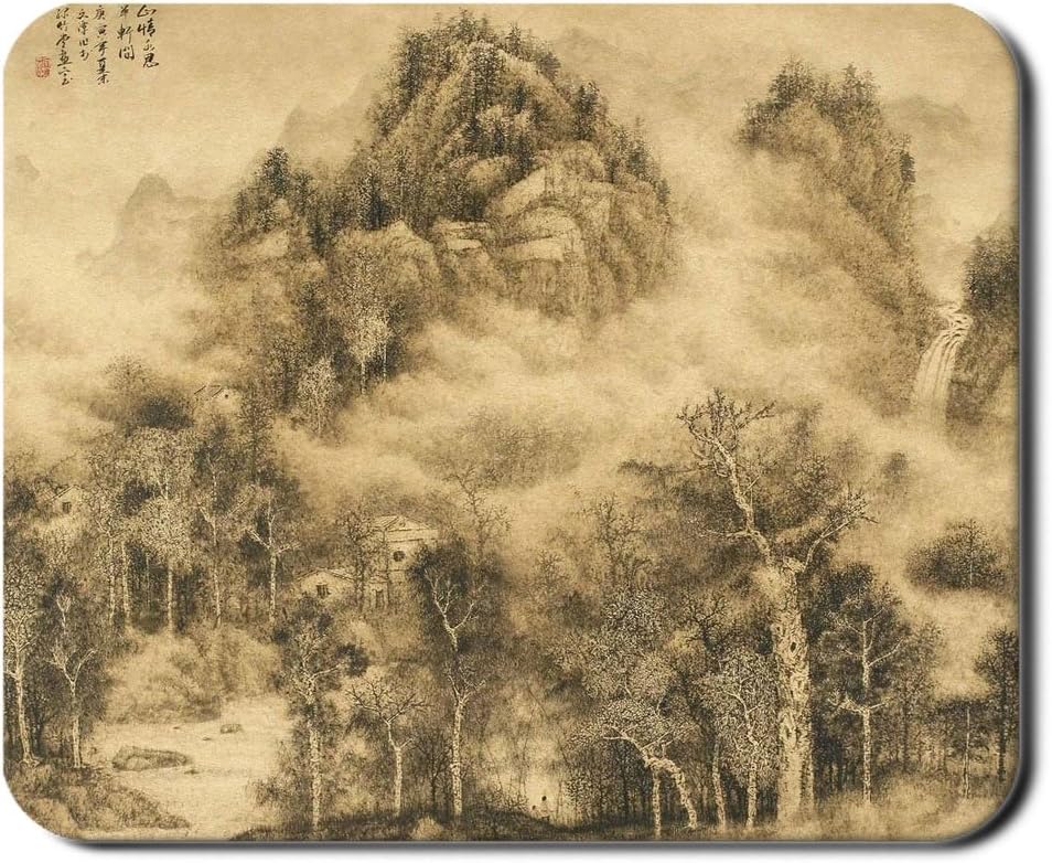 Nice Print With Asian Chinese Ink Painting For Man Mousemat 240Mmx200Mmx2Mm