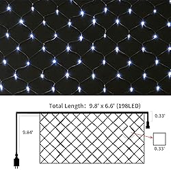 198 LED Blue Net Lights Outdoor Mesh Lights 9.8ft x