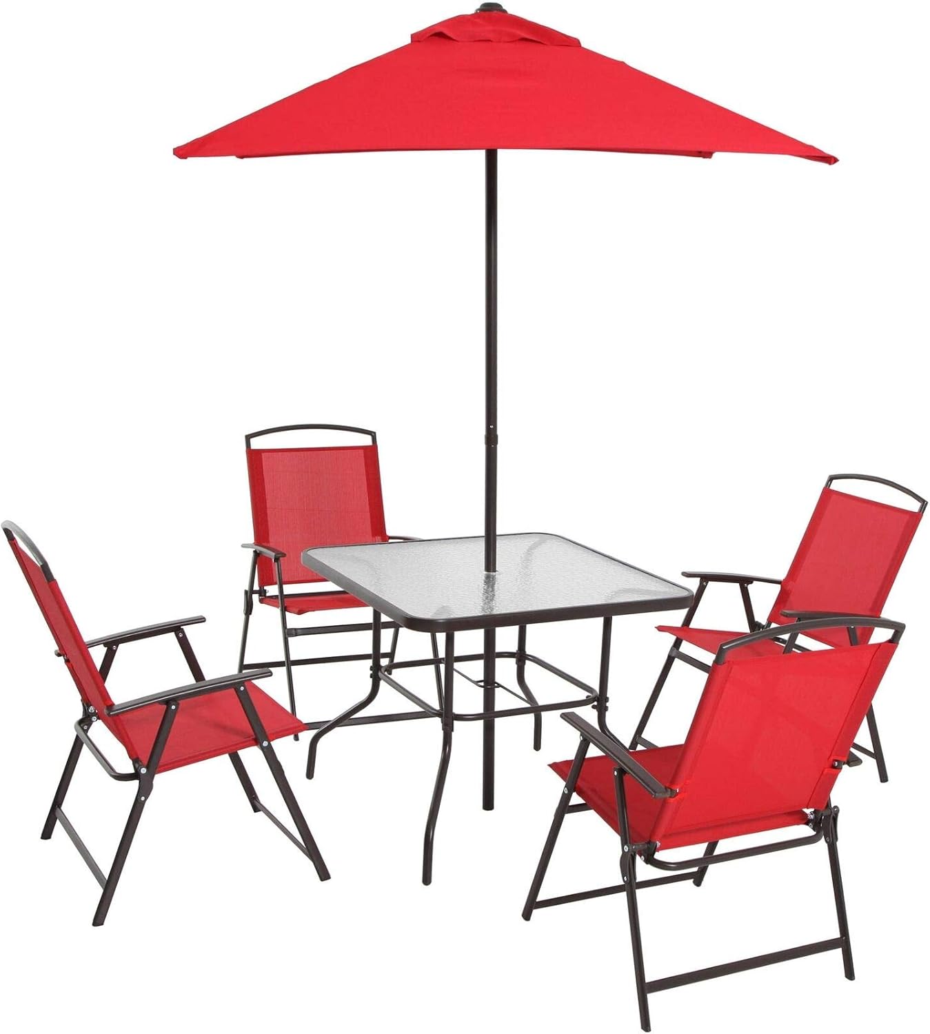 small outdoor table and chairs with umbrella