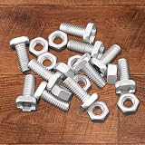XCOZU 50 Pcs Nuts and Bolts Set Greenhouse Aluminium Fasteners Square Head view 7