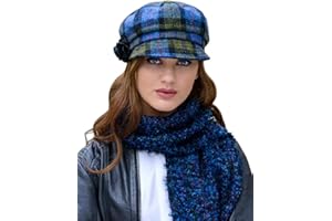 MUCROS WEAVERS Newsboy Hat for Women's Cap 8 Panel Wool Made in Ireland