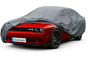 GUNHYI Premium Car Cover Custom Fit Dodge Challenger Hellcat (2008-2024), 16 Layers Heavy Duty Car Cover Waterproof All Weather with Zipper Door for Sun Rain Snow Dust Uv Protection