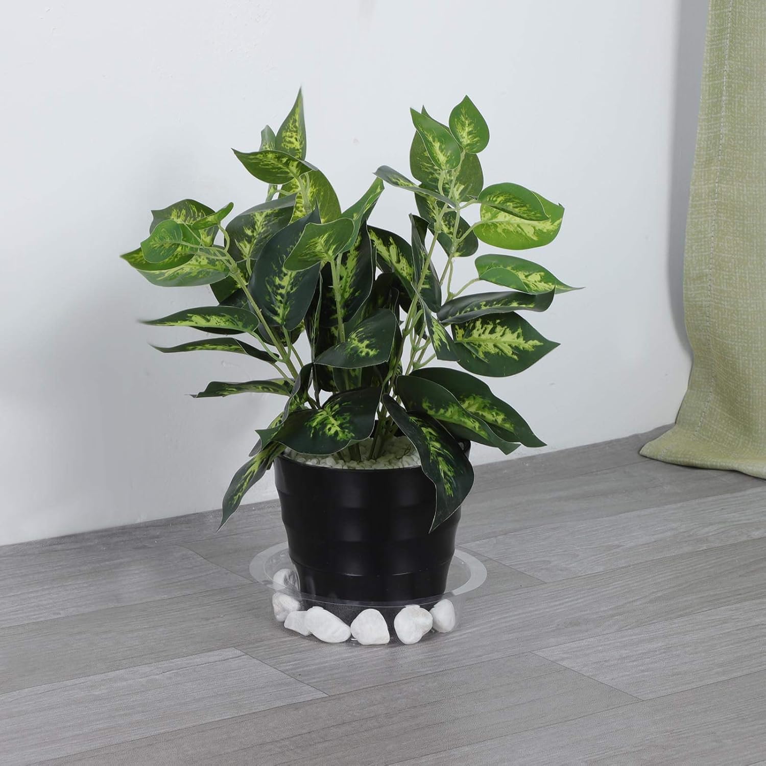 GROWNEER 15 Packs Clear Plant Saucer Drip Trays, with 15 Pcs Plant Labels, Plastic Plant Pot Saucers Flower Pot Set for Indoor Outdoor Garden, Assorted Sizes 6/8/10 Inch, 5 Pcs of Each Size: Kitchen & Dining