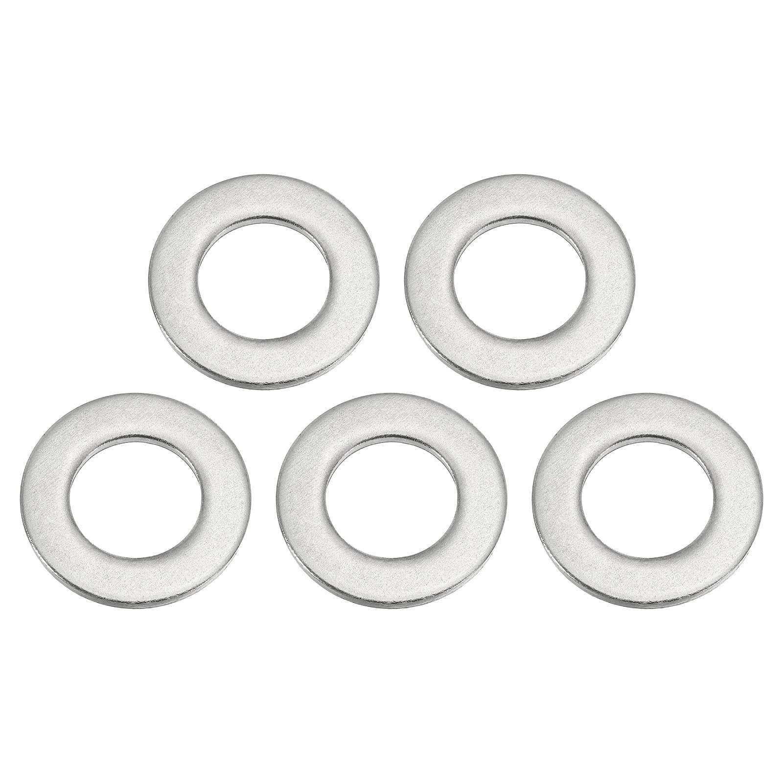 PATIKIL 304 Stainless Steel Flat Washer, 5 Pack 1 1/9" ID x 2" OD x 0.12" Thickness Metal Fenders Washers Lock Washers for Screws Bolts Assortment