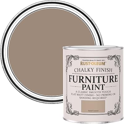 Rust-Oleum Brown Upcycled Furniture Paint Chalky Finish Salted Caramel 750ml